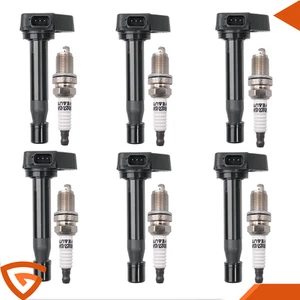 6Ignition Coils Spark Plugs For Honda Odyssey Accord Acura 3.5 UF242 30520P8EA01 - Picture 1 of 9