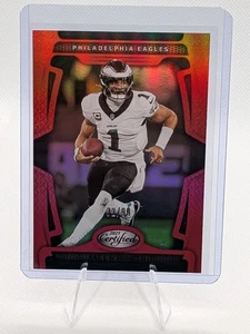 Certificado Panini 2025 - Jalen Hurts #/99 espejo rojo Prizm - Imagen 1 de 3