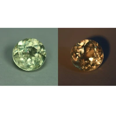 1.56 Cts_Round Cut_100 % Natural Unheated Color Change Diaspore_Turkey - Image 1 of 4