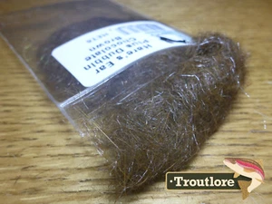 CHOCOLATE BROWN HARES EAR PLUS DUBBING - NEW HARELINE DUBBIN FLY TYING MATERIALS - Picture 1 of 4