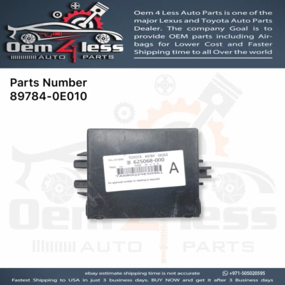 Lexus RX450h Immobilizer Computer Module 2012 To 2015 OEM 89784-0E010 - Изображение 1 из 4