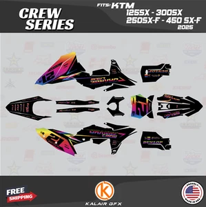 Kit de gráficos para KTM 2 tiempos 125SX 150SX 250SX 300SX (2025) Crew - ARCO iris - Imagen 1 de 6