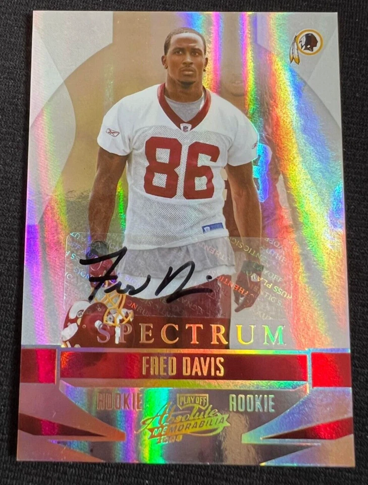 FRED DAVIS 2008 Playoff Absolute Memorabilia Spectrum #183 Rookie RC AUTO #09/25 - Image 1 of 1