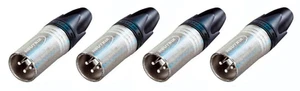 (4 CONFEZIONI) NEUTRIK NC3MXX 3 pin XLR connettore montaggio cavo maschio - guscio nichel - Foto 1 di 1