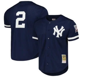 Mitchell & Ness New York Yankees #2 Baseball Jersey New Mens Sizes $130 - Picture 1 of 4