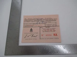 Vintage 1955 Quebec Non-Resident Fishing License Mr Rollin Heffelfinger S1073 - Bild 1 von 2