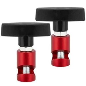 2 Piezas Capucha Roja Cubierta de Motor Puntales Soporte de Tapón de Permanecer Soporte de Elevación de Maletero Abrazadera - Imagen 1 de 8
