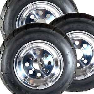 3 Cushman 10” Wheels and Tires :: Round Hole Aluminum Rims :: Kenda Tires