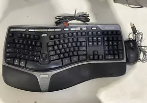 Microsoft Natural Ergonomic Keyboard 4000 v1.0 KU-0462 Model 1048 USB Wired - Picture 1 of 12