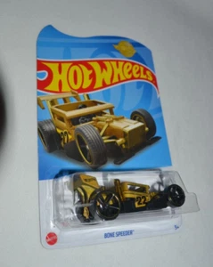 HOT WHEELS 2022 HOT WHEELS EST. 1968 - BONE SPEEDER GOLD - Picture 1 of 6