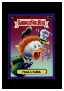 2020 Garbage Pail Kids Chrome 3 Purple Refractor 106A Fowl Raoul #157/250 - Bild 1 von 2