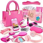 Little Girl Purse with Pretend Makeup for Toddlers, 49PCS Kids Play Purse Set  