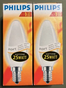 2 x PHILIPS Leuchtmittel Kerzen 25 W Softone - E14 SES - 195 lm - soft white - Bild 1 von 5