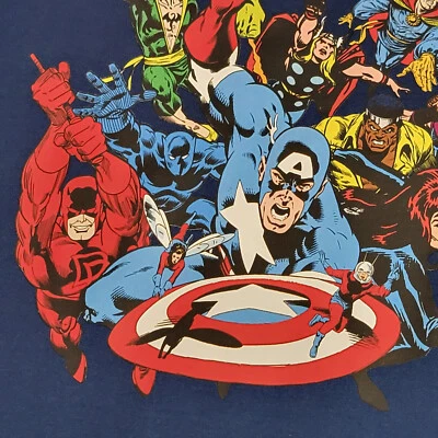 Suéter MARVEL Comic Avengers Extra Grande XL AZUL Exterior Ligero Sudadera con Capucha Nuevo con Etiquetas Foto 1 de 4