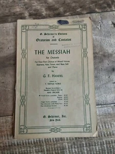 The Messiah An Oratorio G.F. Handel G. Schirmer Ed. 38 Sheet Music SATB + Piano - Picture 1 of 12