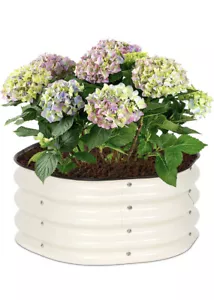 Round Raised Garden Bed Aluminum Magnesium Stainless Steel Durable Metal Planter - Picture 1 of 6