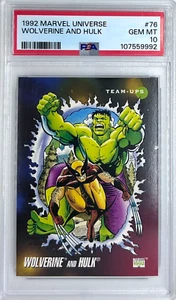1992 Marvel Universe Wolverine & Hulk #76 PSA 10 GEM MT - Picture 1 of 2