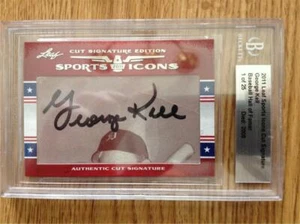 GEORGE KELL - 2011 Leaf Sports Icons - Cut Signature - Hall of Famer - 1/25 - Picture 1 of 1