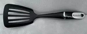 KItchenAid Kitchen Aid Black Slotted Turner Flipper Spatula Nylon 13.5" - Picture 1 of 5