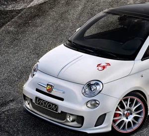 Calcomanía pegatina gorro de coche Fiat 500 595 Abarth Scorpion logotipo gráfico para capucha - Imagen 1 de 3