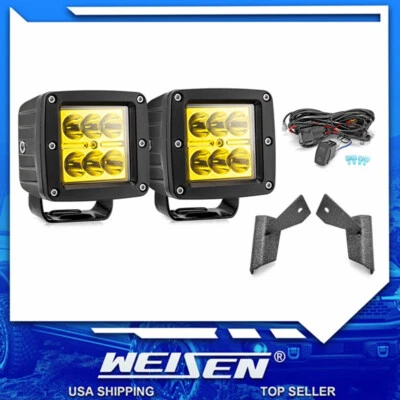 Kit de luces de zanja LED ámbar WEISEN para Jeep Cherokee XJ 1984-2001 (24W*2) 3 pulgadas Foto 1 de 4
