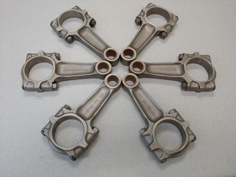 JUEGO DE 6 BIELAS ORIGINALES PORSCHE 911 930 1972-77 710g #8 usadas a juego Foto 1 de 4