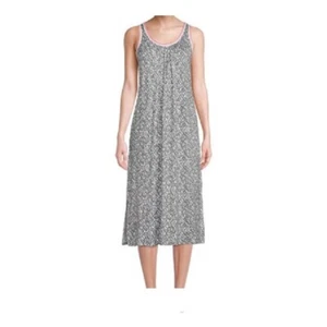 Damas Plus Camisón Largo Gris Estampado Animal Talla 3X (22W-24W) Nuevo - Imagen 1 de 1