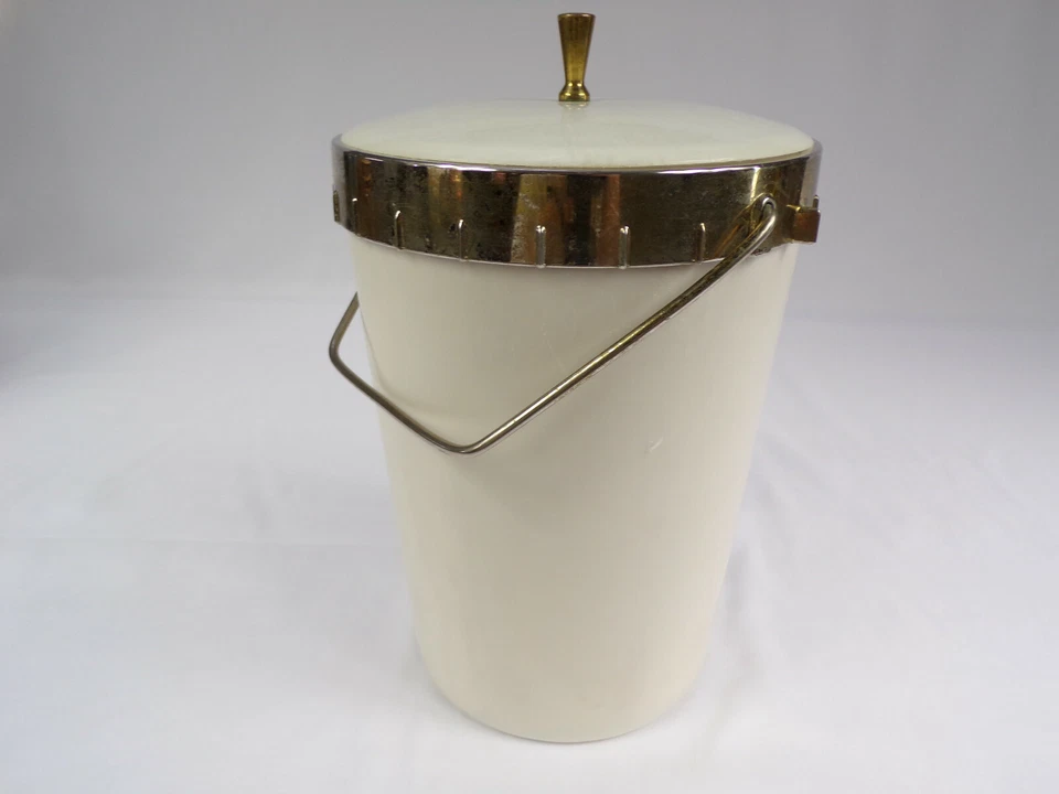 Cubo de helado vintage Plas-Tex Corp Los Angeles CA doble pared mediados de siglo b23 Foto 1 de 4