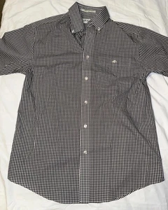 Camisa Orvis Mediana Para Hombre Con Botones Negra Blanca Guinga - Imagen 1 de 4