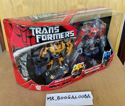 Transformers Movie 2007 Voyager Optimus Prime & Bumblebee Giftset RARE MISB - Immagine 1 di 4