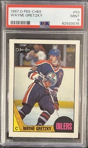 1987 Wayne Gretzky #53 O-Pee-Chee PSA 9 Mint HOF Oilers Centered Non Auto - Bild 1 von 2