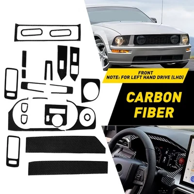 Adhesivo de fibra de carbono para cubierta central delantera interior Fit Ford Mustang 2009-2013 Foto 1 de 4