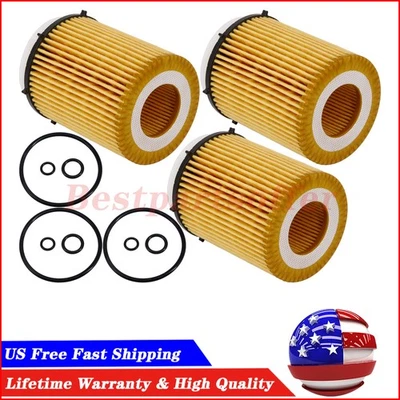 3 Oil Filter Kit For Mercedes-Benz SLK300 A220 GLA250 GLC350e A2701800109 1991CC Foto 1 de 4