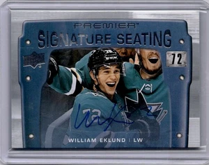 William Eklund Signature Seating Rookie Auto 2021-22 Upper Deck Premier - Bild 1 von 2