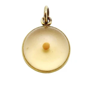 Vintage 12K Gold Filled Mustard Seed *Amulett des Glaubens* Bibel Matthäus 17:20 Charm - Bild 1 von 4