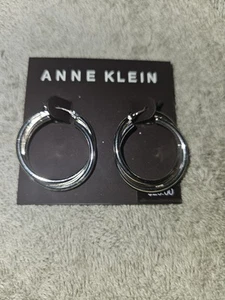 anne klein twisted hoop earrings/rt$26.00 - Picture 1 of 2