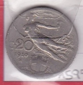 A599: Moneta Coin Vittorio Emanuele III - 20 Centesimi 1910 Libertà - Picture 1 of 1