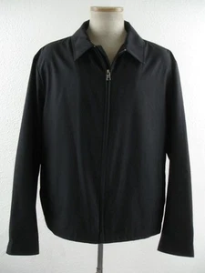Para Hombres XL Banana Republic Negro Chaqueta Cortavientos Cremallera Completa Cremallera Bolsillos Vestido - Imagen 1 de 18