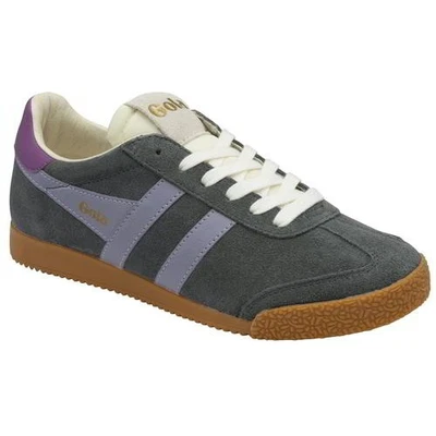 Gola Classics Elan Womens Ladies Grey Purple Retro Trainers Shoes Size 4-8 - Image 1 of 4