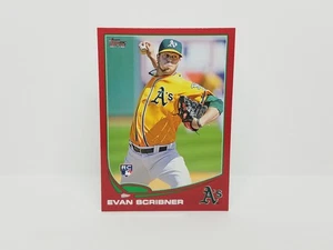 2013 Topps #521 Evan Scribner, Athletics (RC) - Target Red Border Parallel - Bild 1 von 2