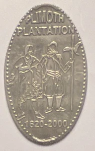 PILGRIM PLANTATION Plymouth MA 1620-2000 Retired Elongated Pressed QUARTER coin - Picture 1 of 1