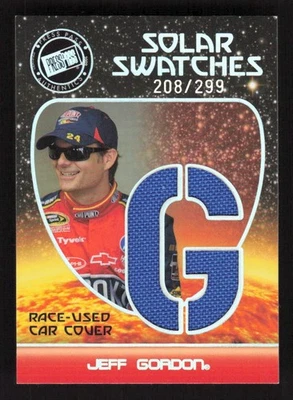 Jeff Gordon 2009 Press Pass Solar Swatches “G” Race Used Car Cover Card /299 - Image 1 of 2