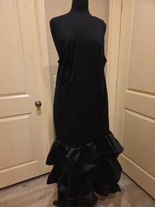 Gr. 3X One-Shoulder langes Stretch waschbares Abendkleid mit seitlichem Reißverschluss - Bild 1 von 16