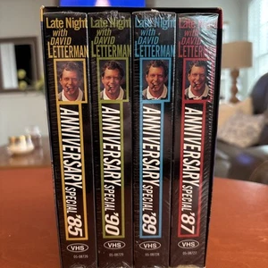Late Night With David Letterman Anniversary 4-Pack VHS box set 1985 '87 '89 '90 - Picture 1 of 8
