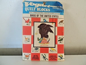 VTG Vogart Quilt Blocks Birds Of The United Master Pack & MAP Uncut Embroidery - Picture 1 of 9