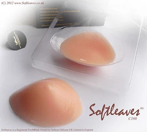 Softleaves C100 Triangular Silicone Breast Form Bra Pads Not Breast Prosthesis - Picture 1 of 20