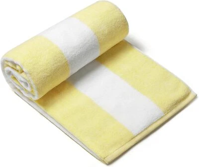 Toalla de playa de felpa de gran tamaño - Toalla de baño grande a rayas gruesas de algodón 40 ''x72' Foto 1 de 4