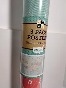 18x24 3 Pack Posters Stateside maps - Picture 1 of 5