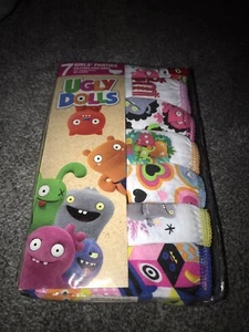 NIP Girls Size 6 Ugly Dolls Girls Brief Panties Underwear 7 Pair Cotton So Fun - Picture 1 of 9
