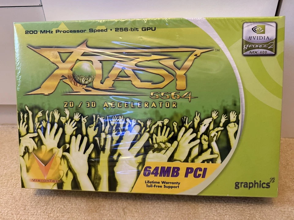 Visiontek Xtasy PCI 64MB nvidia Geforce2 MX400 Brand New Sealed - Image 1 of 2